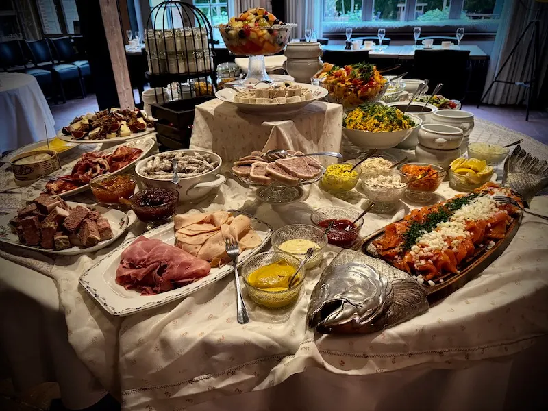 Het ontbijtbuffet